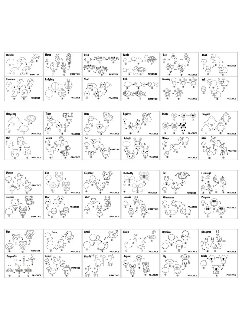 Capstro How to Draw Step-by-Step Drawing Book for Kids – Guided Sketch Practice for Early Art Skills, Creative Learning & Screen-Free Activity – Animal Theme - Image 4